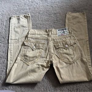 men’s khaki true religion jeans